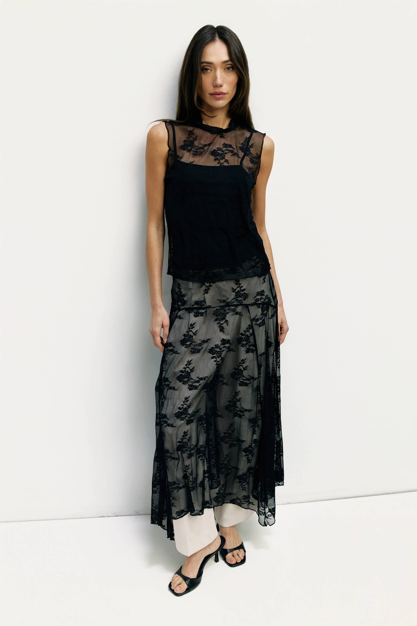 The Jennifer Skirt | Asymmetrical Lace Skirt