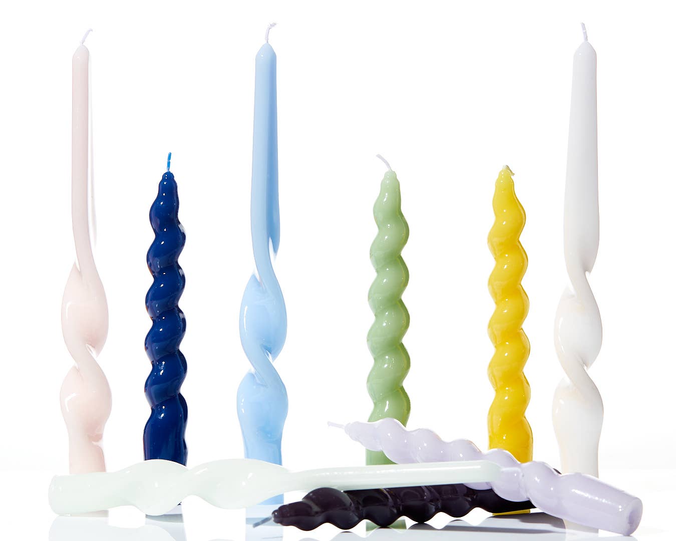 Spiral Taper Candles | Dark Grey - 3 Pack