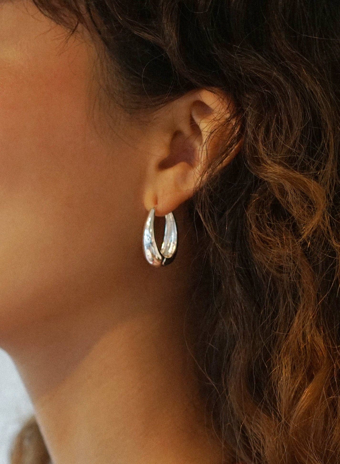 Teardrop Click Hoops | Various Colour