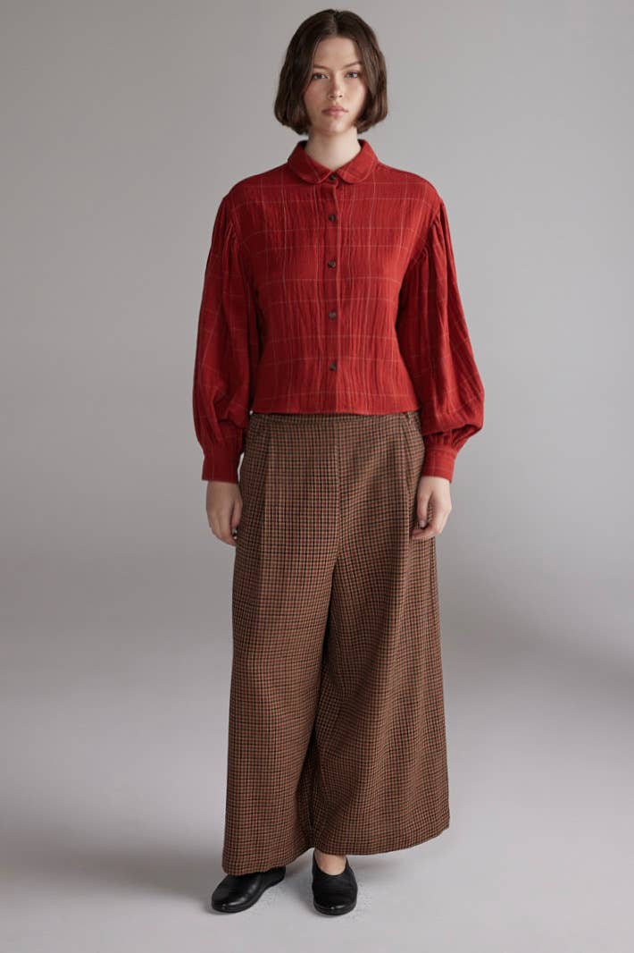 Plaid Blouse | Red Plaid