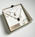 Reflective Gemstone Necklace Set | Pyrite
