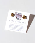 Stardust Druzy Studs- Gold