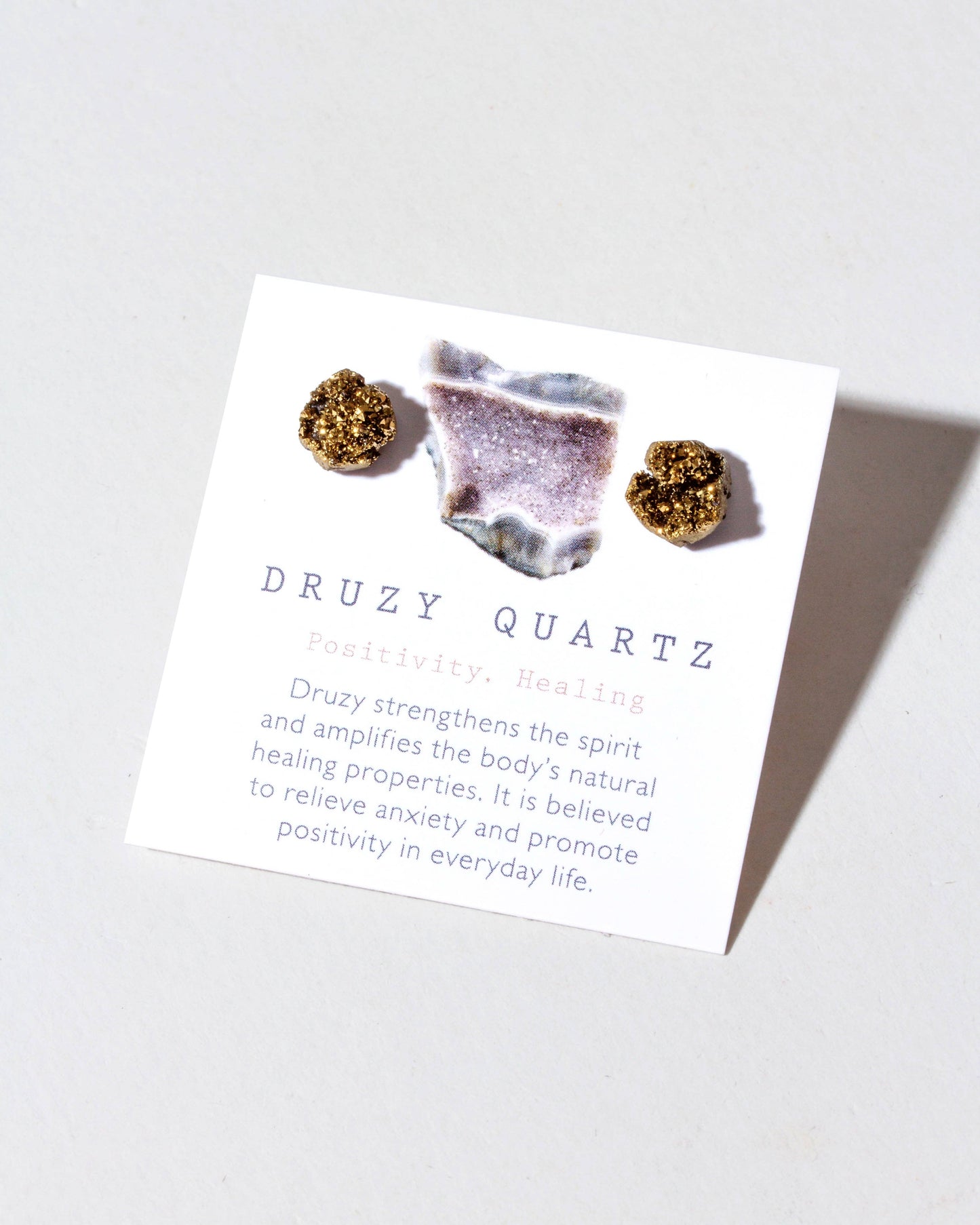 Stardust Druzy Studs- Gold