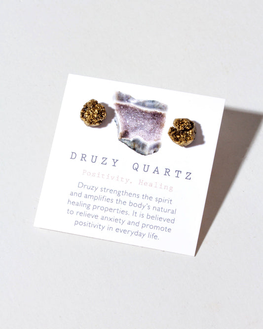 Stardust Druzy Studs- Gold
