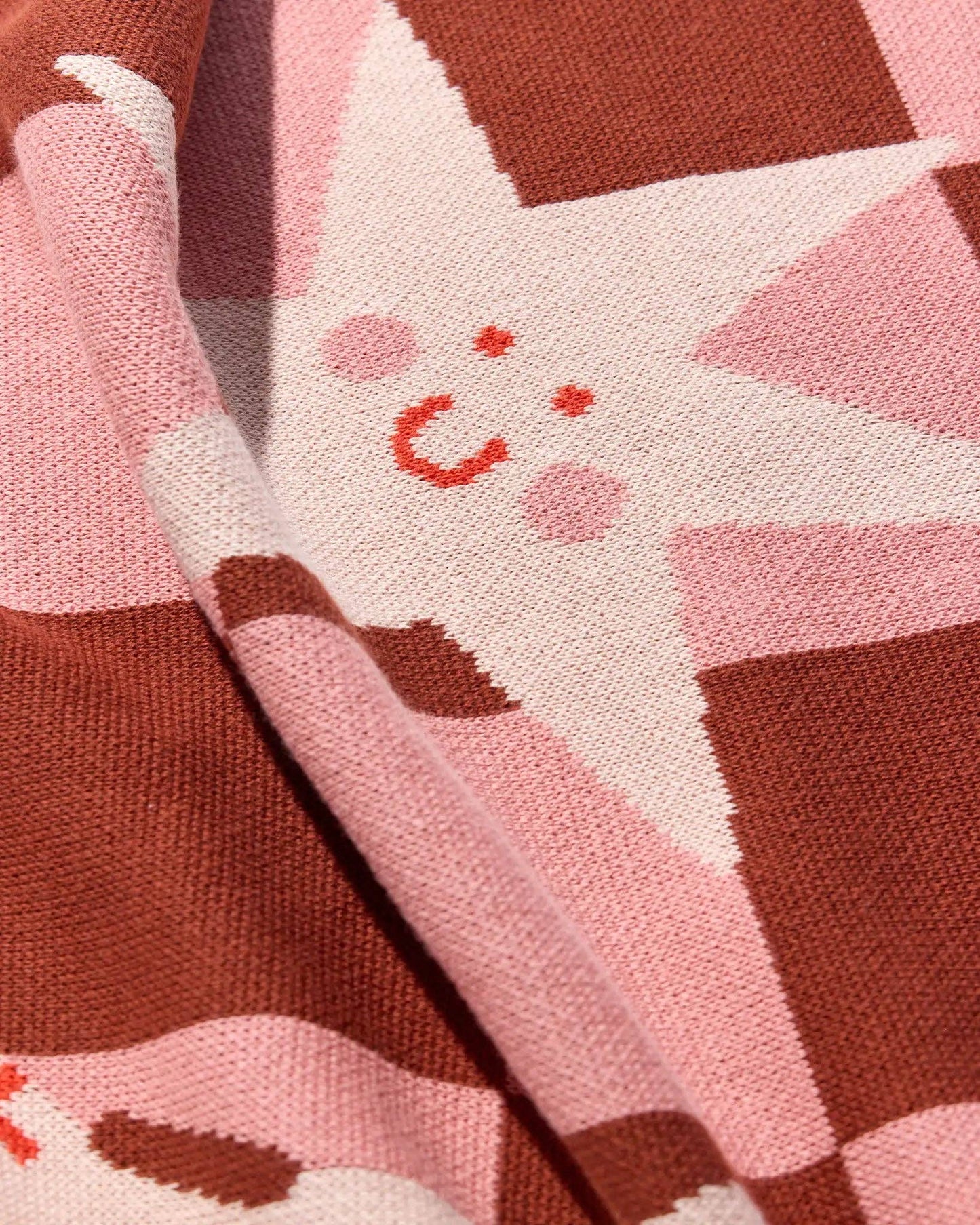 Knit Mini Blanket | Moon & Stars