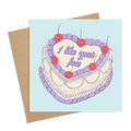 Heart Cake - I like your Face Greeting Card