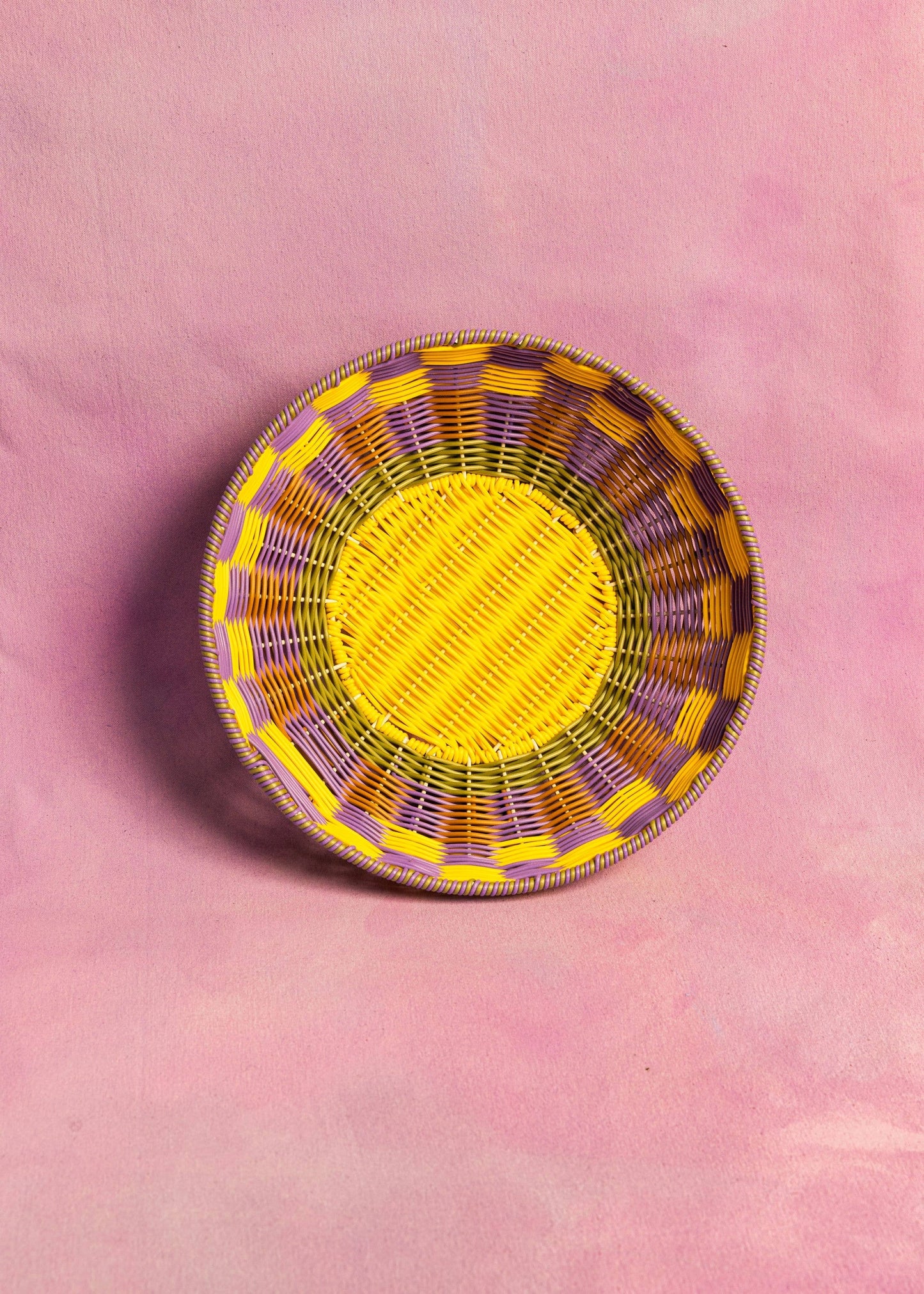 Woven Bowl | Yellow/Lilac