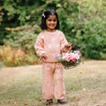 Embroidered Knit Flare Pant | Pearl