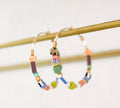 Large Pastel Beaded Hoops