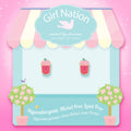 Boba Tea Bliss | Stud Earrings