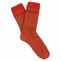 Cashmere Stripes Socks | Strong Orange & Orange