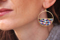 Beaded Patchwork Circle Earrings | Galactic Dream