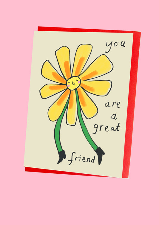 Great Friend Flower Person | Greeting Card