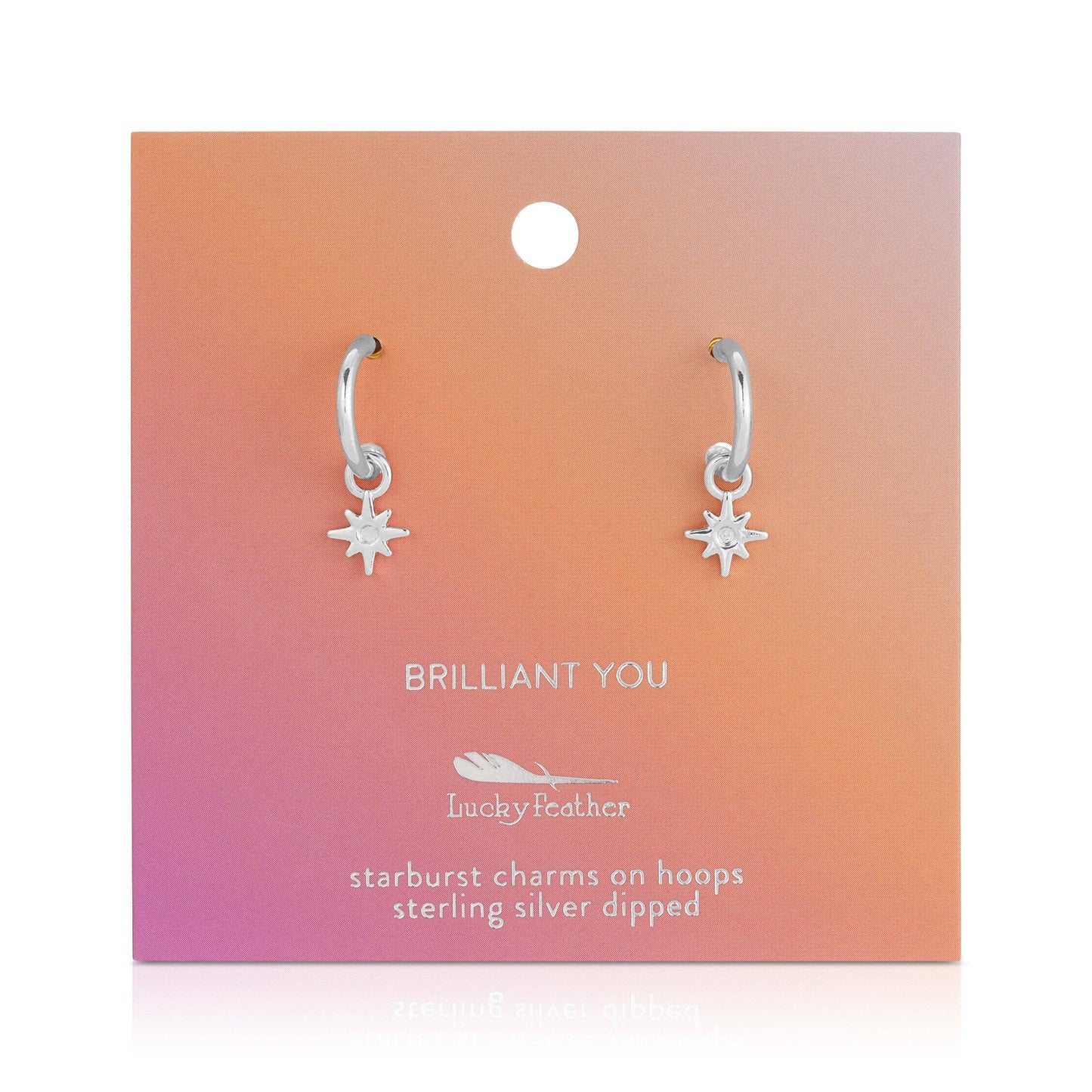 Starburst Huggie Hoops | Brilliant You (Silver)