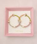 Jules | Pearl and Pastel Beaded Hoops