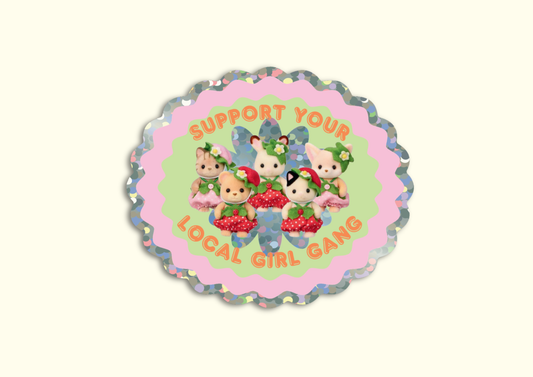 Glitter Sticker | Girl Gang
