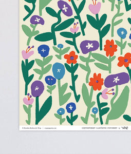 'Flower Field' Gift Wrap | 1 Sheet