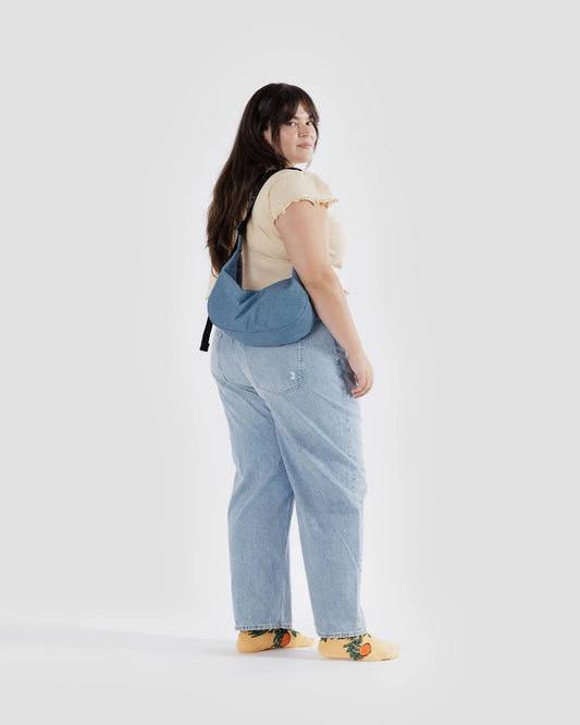 Medium Crescent Bag | Digital Denim