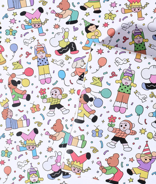 Dance Party Kids Gift Wrap | 1 Sheet
