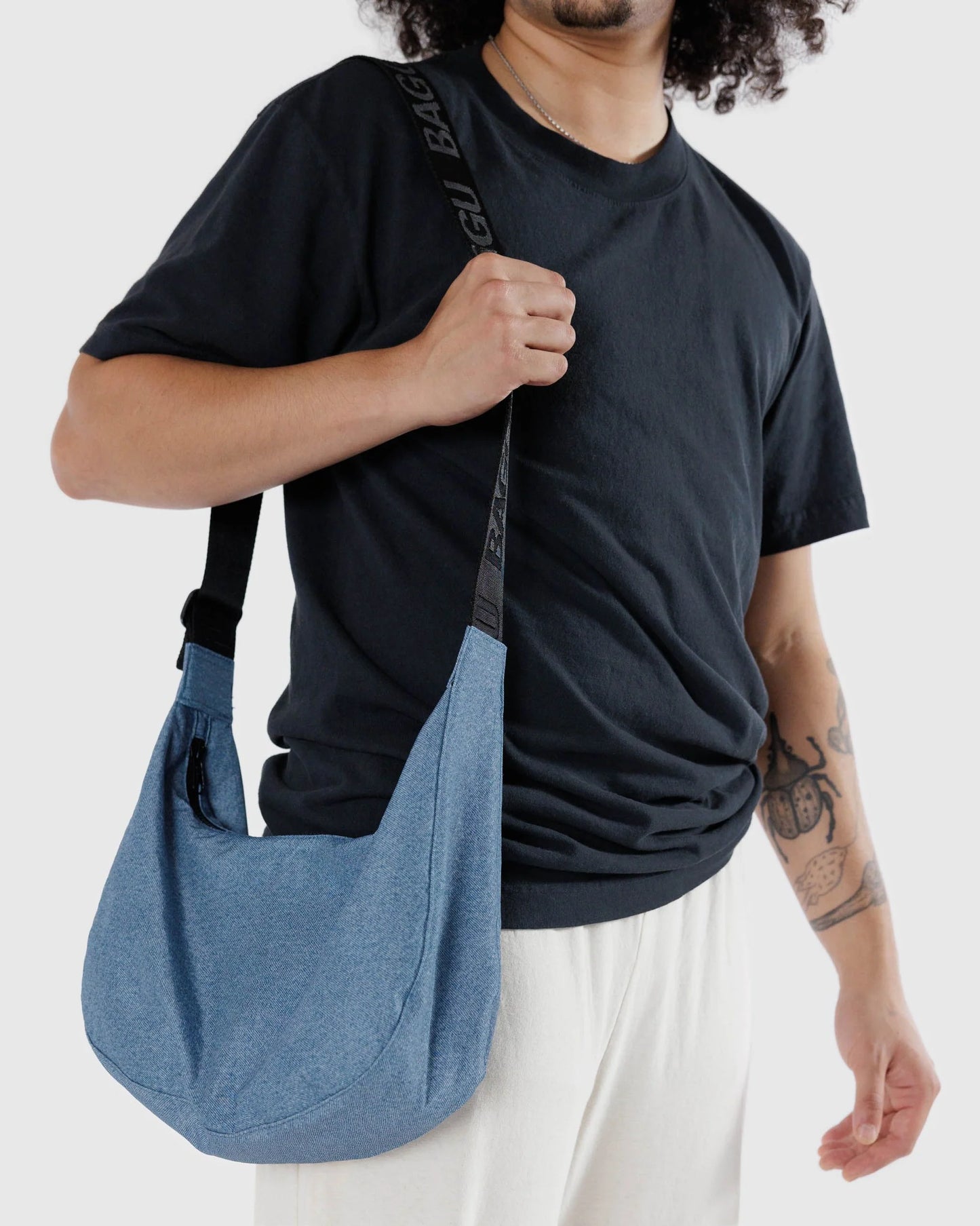 Medium Crescent Bag | Digital Denim