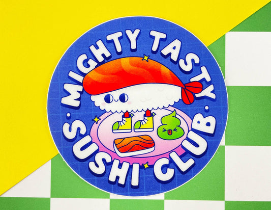 Mighty Tasty Sushi Club | Waterproof Vinyl Sticker