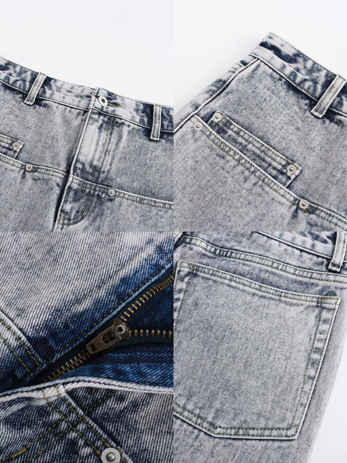 Acid Wash Denim Mini Skirt