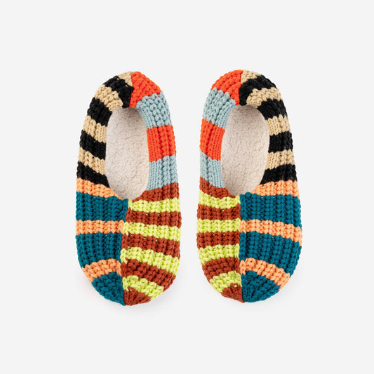 Patchwork Stripe Rib Slippers | Sport