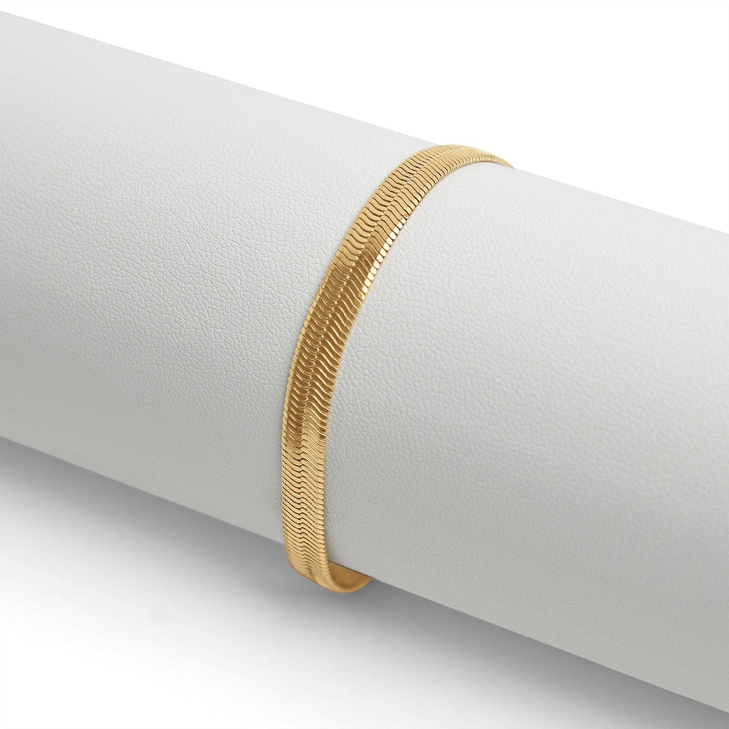 Herringbone Chain Bracelet | Gold