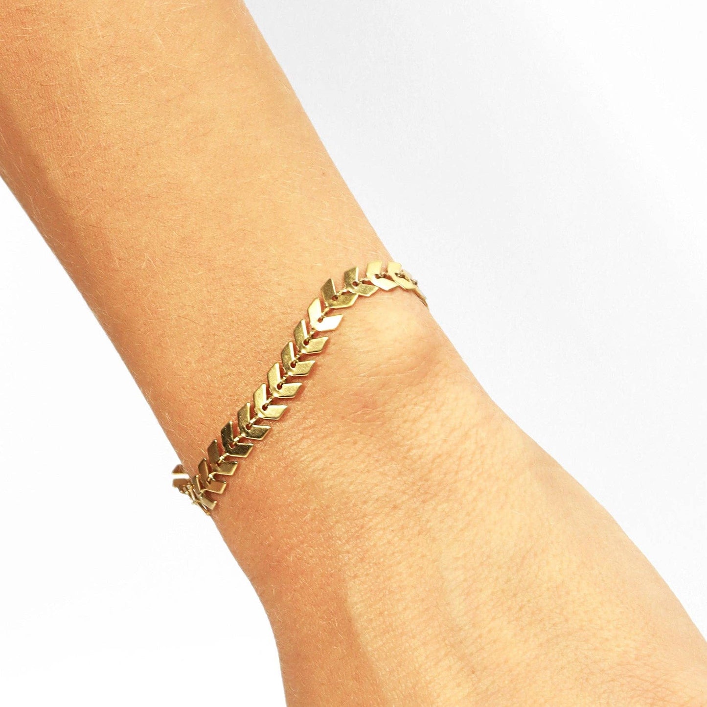 Chevron Chain Bracelet | Gold & Stainless Steel