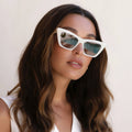 Siena Cat Eye Sunglasses | Milky White