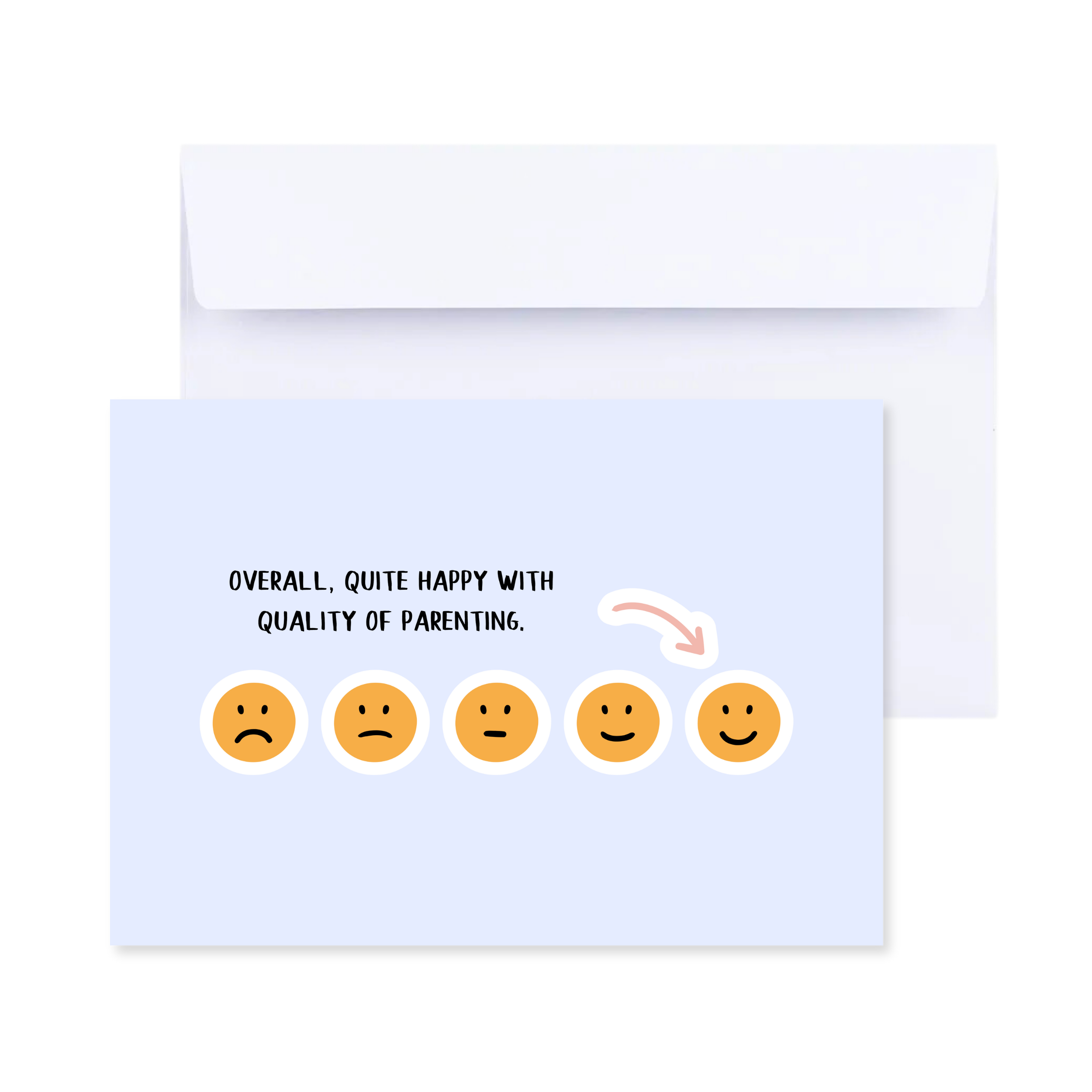 Smiley Face Parenting Card - Father's Day, Mother's Day Card