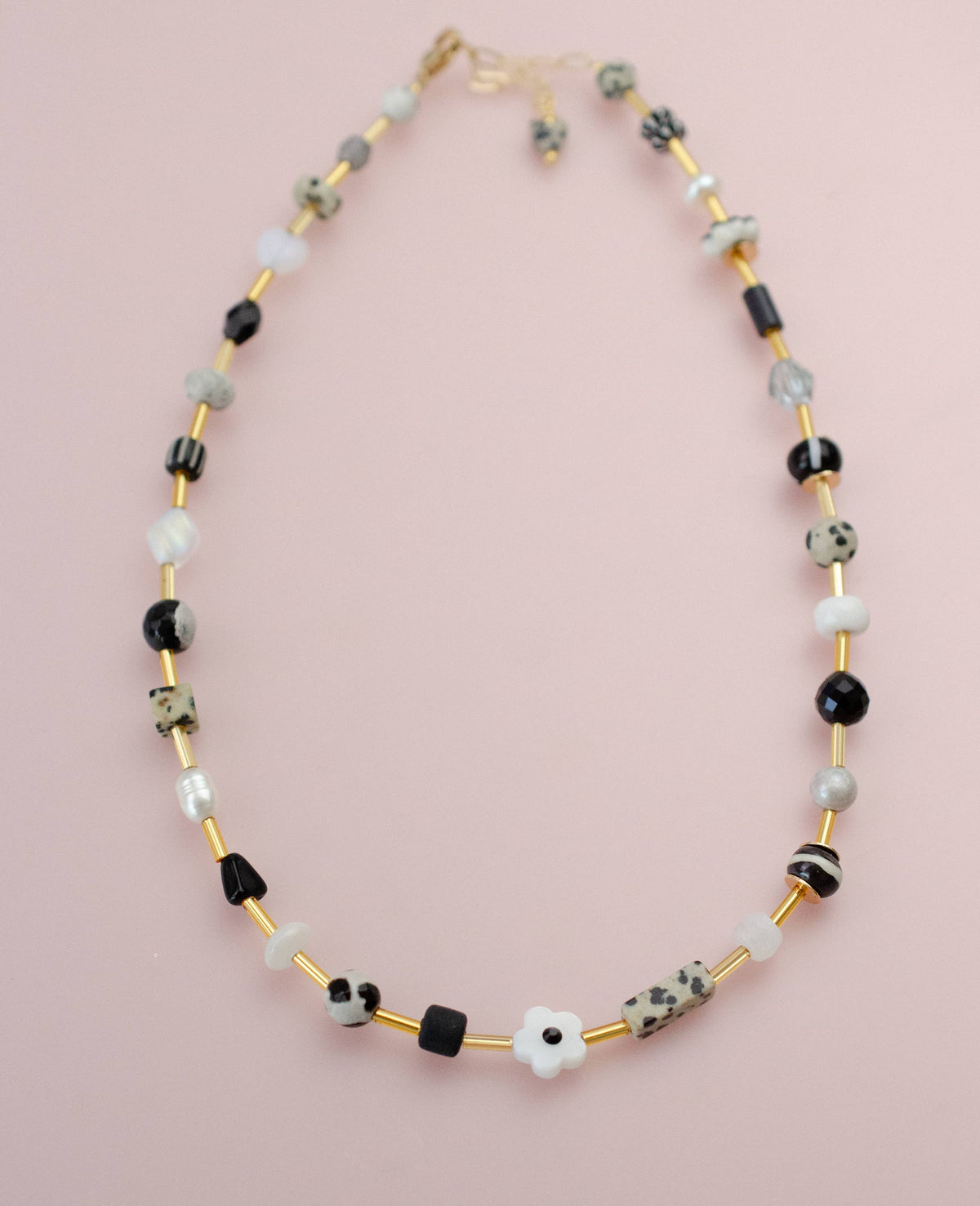 Beaded Necklace | Black and White