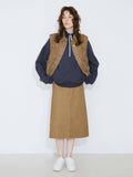 Denim Waistcoat | Saddle Brown