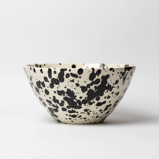 Large Ceramic Salad Bowl | Black and White - GALAXI