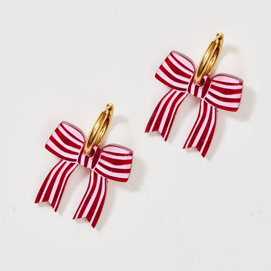 Bow Earrings | Red