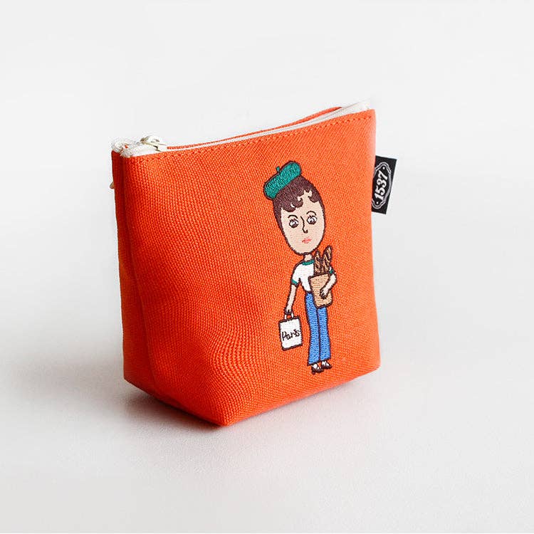 Boat Pouch Small | Embroidered Character Series