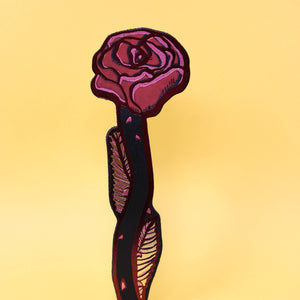 Rose Bookmark | Black