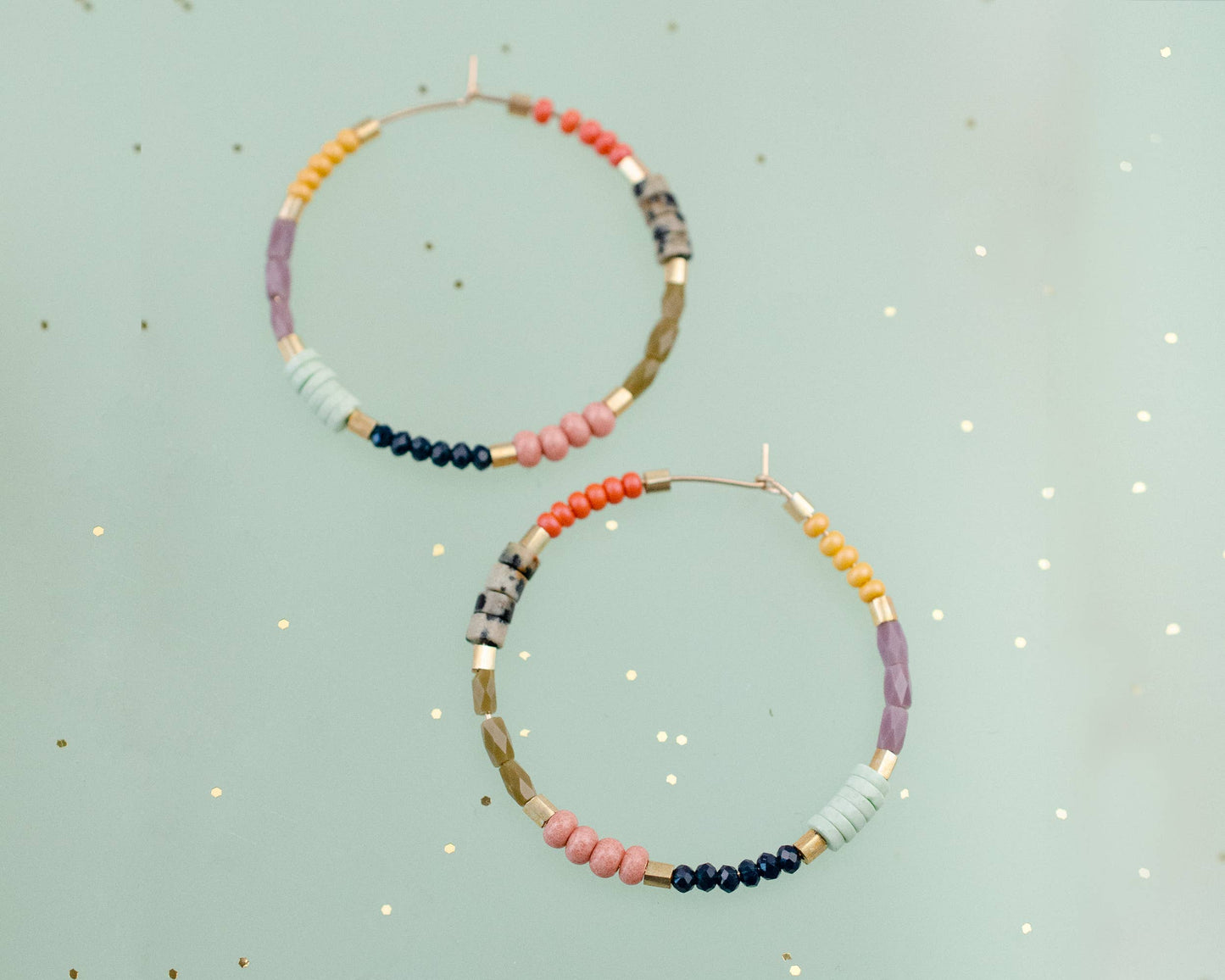 Meg beaded hoops
