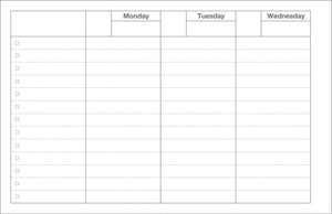 Dayfree Weekly Schedule | Various Colours