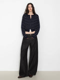 Striped Long-Sleeve Knit Cardigan | Two Colours