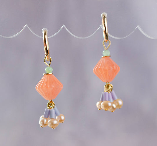 Haven Earrings | Coral