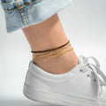 Black Tennis Chain Bracelet | Gold