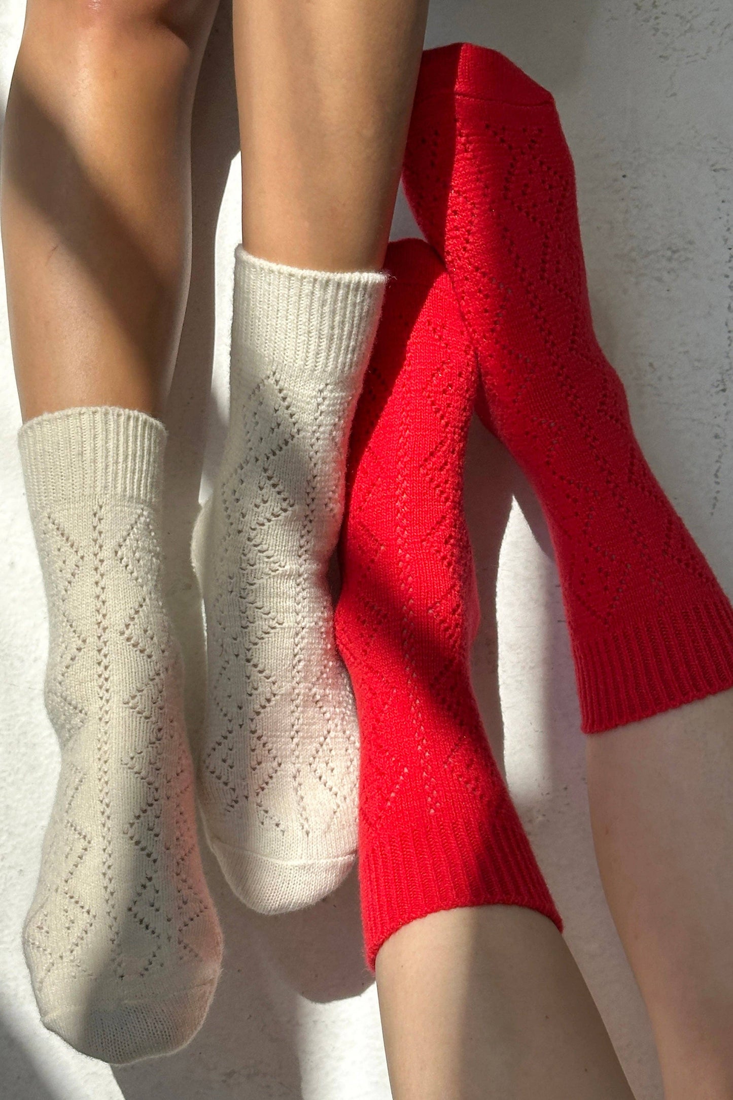 Cashmere Pointelle Socks | various colours