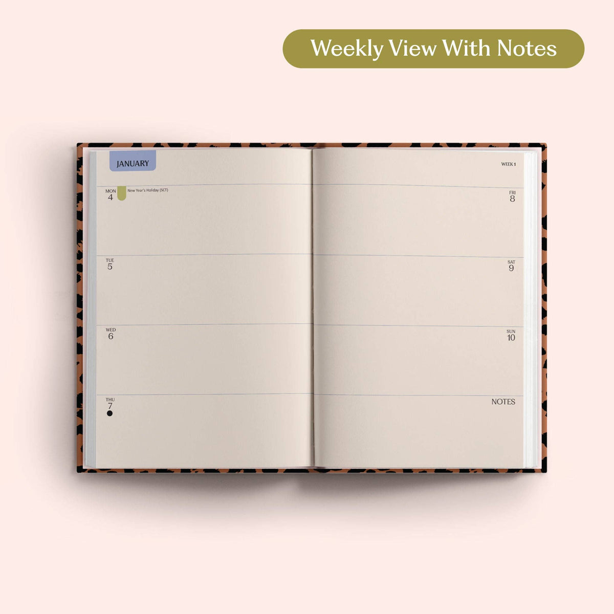2027 Diary | Leopard | Week to view