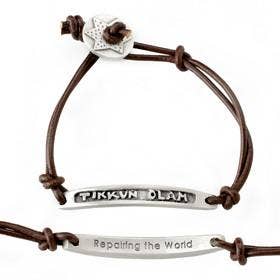 Tikkun Olam/ Repairing the World Transliterated Bracelet
