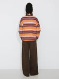 Fluffy Striped Oversized Knit Sweater