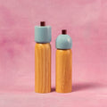 Salt & Pepper Grinder | Light Blue & Burgundy