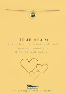 New Moon Gold Necklace | True Heart