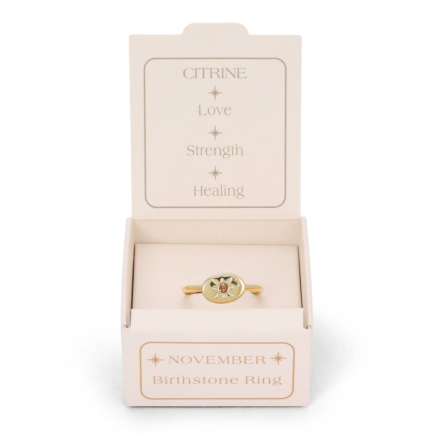 Birthstone Signet Ring | November/Citrine