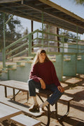 Kissed Fleece Raglan | Mulberry